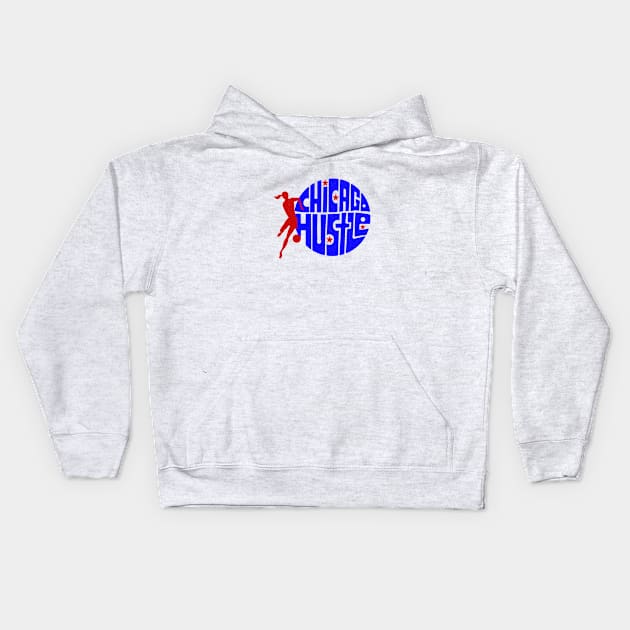 Defunct Chicago Hustle WBL Basketball 1981 Kids Hoodie by LocalZonly